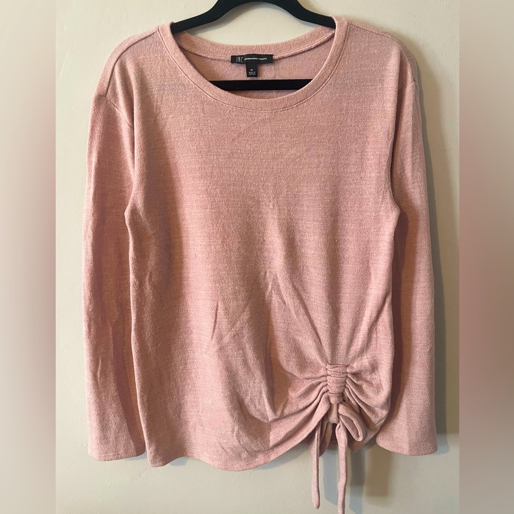 Blush cinched knit top!